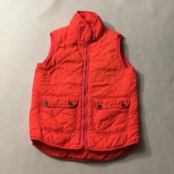 Aeropostale Women Zipper Puffy Vest SMALL HOT PINK - Picture 1 of 6
